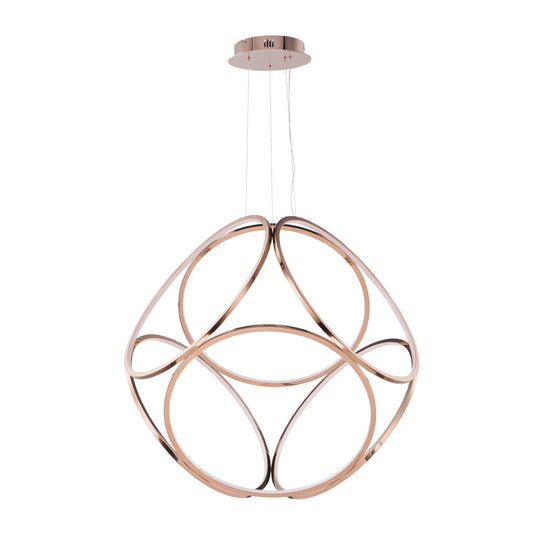 Lámpara colgante LILLE 140W (Ø 90cm), color de luz selectable cálida 3000°K / neutro 4000°K / frío 6000°K, atenuable, 127V de Quor Lighting - Q39104-RG