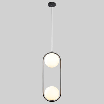 Orbit colgante 2*E26 D250*H700mm Cristal 200mm para ORBIT de Quor Lighting - Q41722-BK