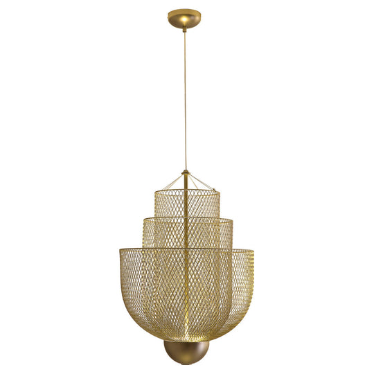 Lámpara colgante CLOÉ 15W + 3W, luz cálida 3000°K, 127V de Quor Lighting - Q48166-GD
