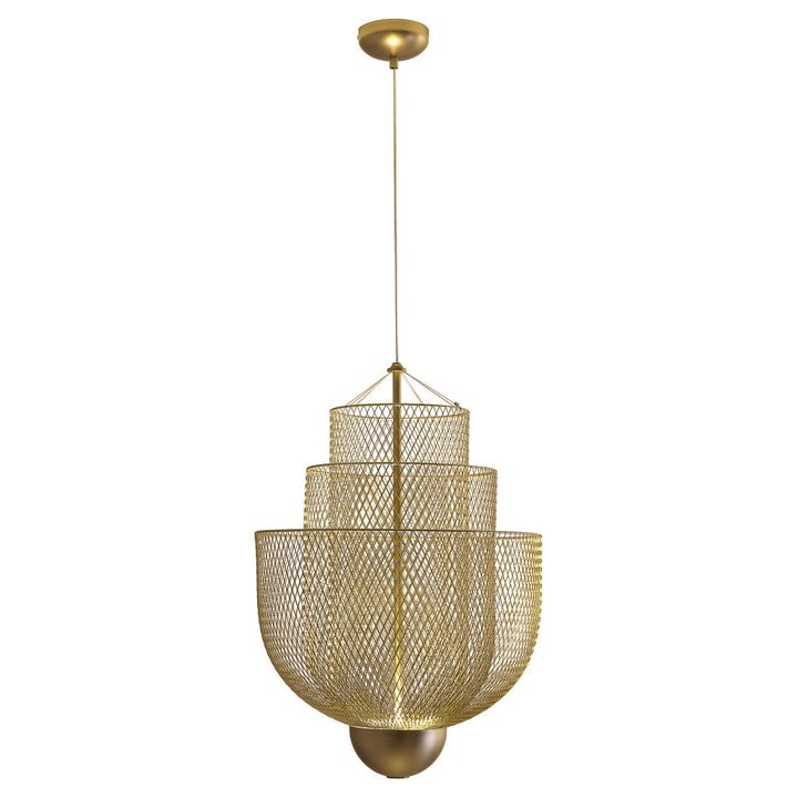 Lámpara colgante CLOÉ 15W + 3W, luz cálida 3000°K, 127V de Quor Lighting - Q48166-GD