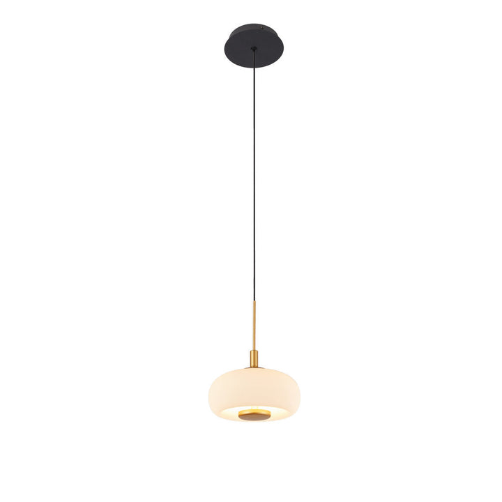 Lámpara colgante GALATEA 7W, color de luz selectable cálida 3000°K / neutro 4000°K / frío 6000°K, atenuable, 127V de Quor Lighting - Q50131-GD