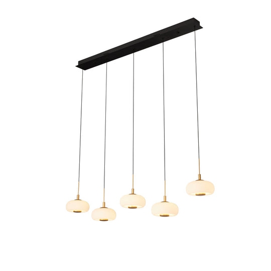 Lámpara colgante GALATEA 35W, color de luz selectable cálida 3000°K / neutro 4000°K / frío 6000°K, atenuable, 127V de Quor Lighting - Q50135-GD