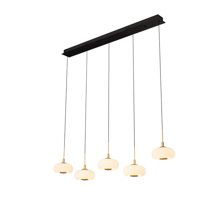 Lámpara colgante GALATEA 35W, color de luz selectable cálida 3000°K / neutro 4000°K / frío 6000°K, atenuable, 127V de Quor Lighting - Q50135-GD