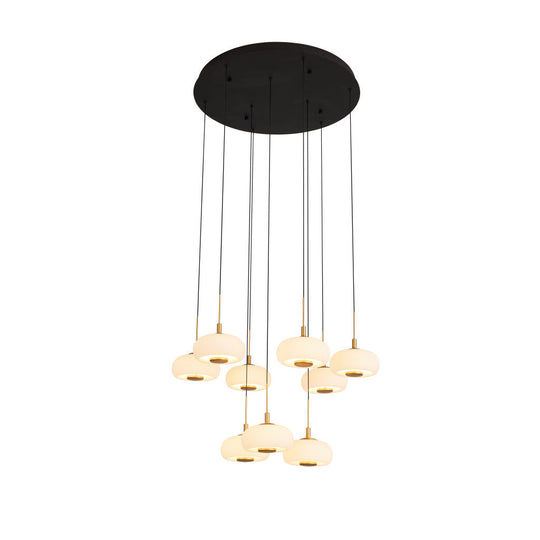 Lámpara colgante GALATEA 63W, color de luz selectable cálida 3000°K / neutro 4000°K / frío 6000°K, atenuable, 127V de Quor Lighting - Q50139-GD