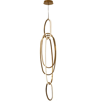 Lámpara colgante ASCOT 80W, color de luz selectable cálida 3000°K / neutro 4000°K / frío 6000°K, atenuable, 127V de Quor Lighting - Q50216-GD