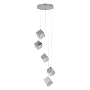 Lámpara colgante KUBRICK 21W, color de luz selectable cálida 3000°K / neutro 4000°K / frío 6000°K, atenuable, 127V de Quor Lighting - Q50705-CH