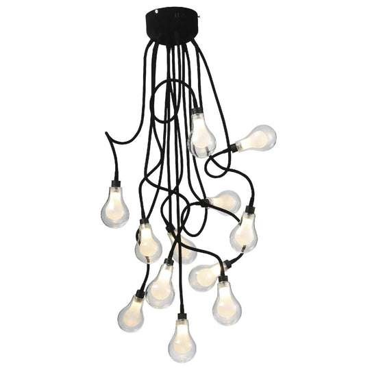 Lámpara colgante KNIPS 12 x 3W, luz cálida 3000°K, 127V de Quor Lighting - Q60601-BK
