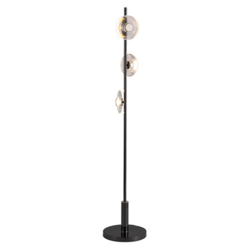 Lámpara de piso CAMELOT 15W, luz cálida 3000°K, 127V de Quor Lighting - Q61023-BKGD