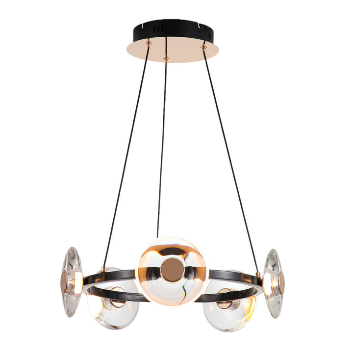 Lámpara colgante CAMELOT 25W, luz cálida 3000°K, 127V de Quor Lighting - Q61115-BKGD