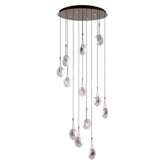 Lámpara colgante CAMELOT 72W, luz cálida 3000°K, 127V de Quor Lighting - Q61122-BKGD