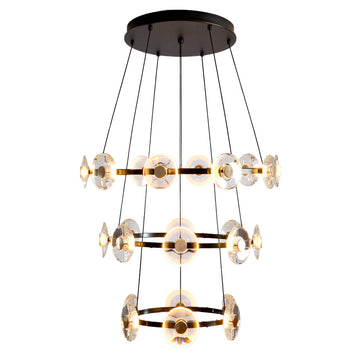 Lámpara colgante CAMELOT 140W, luz cálida 3000°K, 127V de Quor Lighting - Q61146-BKGD