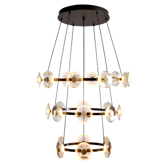 Lámpara colgante CAMELOT 140W, luz cálida 3000°K, 127V de Quor Lighting - Q61146-BKGD
