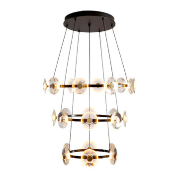 Lámpara colgante CAMELOT 140W, luz cálida 3000°K, 127V de Quor Lighting - Q61146-BKGD