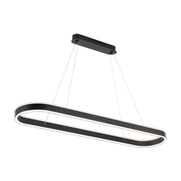 Lámpara colgante LINA 69W, color de luz selectable cálida 3000°K / neutro 4000°K / frío 6000°K, atenuable, 127V de Quor Lighting - Q70112-BK