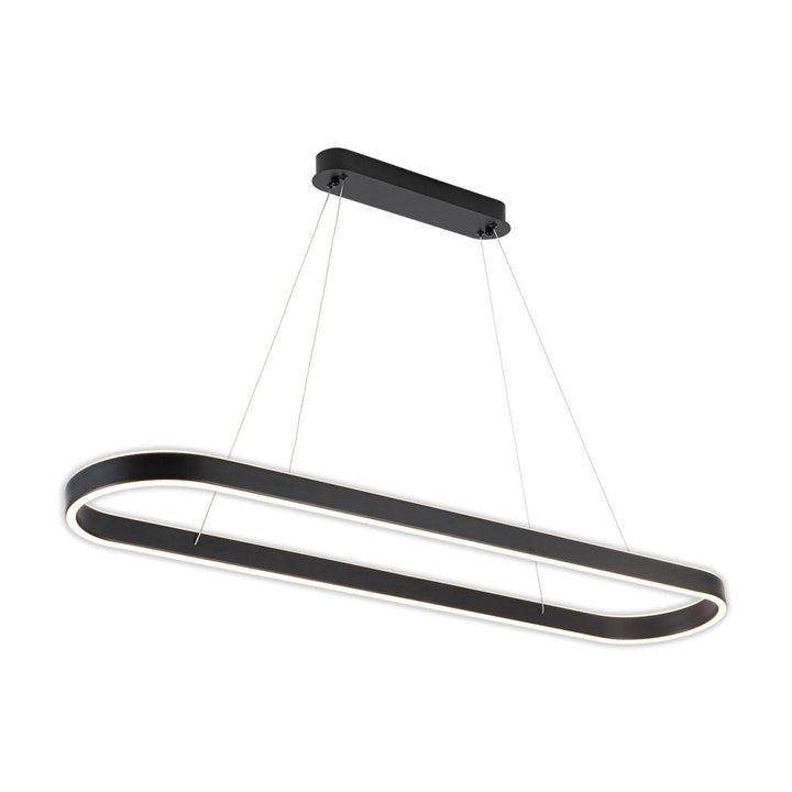 Lámpara colgante LINA 69W, color de luz selectable cálida 3000°K / neutro 4000°K / frío 6000°K, atenuable, 127V de Quor Lighting - Q70112-BK