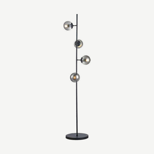 Lámpara de piso TULIP 60W máx., base 4 x E26, foco no incluido, 127V de Quor Lighting - Negro