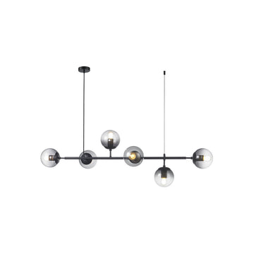 Lámpara colgante TULIP 6 luces, base E26, foco no incluido, 127V de Quor Lighting - Q81496-BK