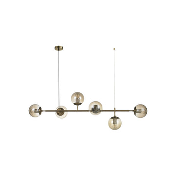 Lámpara colgante TULIP 6 luces, base E26, foco no incluido, 127V de Quor Lighting - Q81496-BRZ