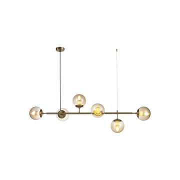 Lámpara colgante TULIP 6 luces, base E26, foco no incluido, 127V de Quor Lighting - Q81496-BRZ