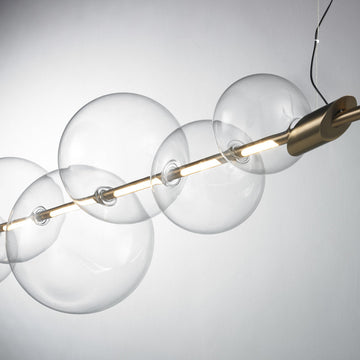 Lámpara colgante DANTE 12W, luz cálida 3000°K, 127V de Quor Lighting - Q88695-GD
