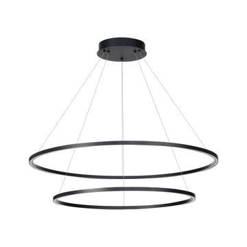 Lámpara colgante NEO 69W, color de luz selectable cálida 3000°K / neutro 4000°K / frío 6000°K, atenuable, 127V de Quor Lighting - Q90068-BK
