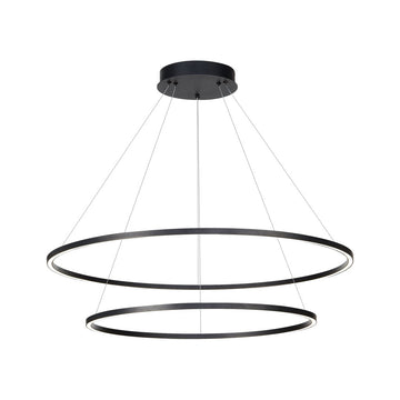 Lámpara colgante NEO 69W, color de luz selectable cálida 3000°K / neutro 4000°K / frío 6000°K, atenuable, 127V de Quor Lighting - Q90068-BK
