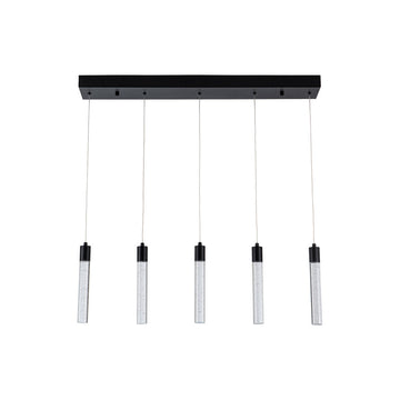 Lámpara colgante MANHATTAN 5 luces 26W, 3000°K/4000°K/6000°K, atenuable, 127V de Quor Lighting - Q90105-BK