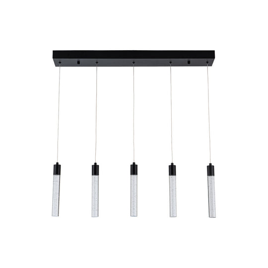 Lámpara colgante MANHATTAN 5 luces 26W, 3000°K/4000°K/6000°K, atenuable, 127V de Quor Lighting - Q90105-BK