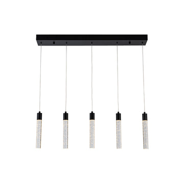 Lámpara colgante MANHATTAN 5 luces 26W, 3000°K/4000°K/6000°K, atenuable, 127V de Quor Lighting - Q90105-BK