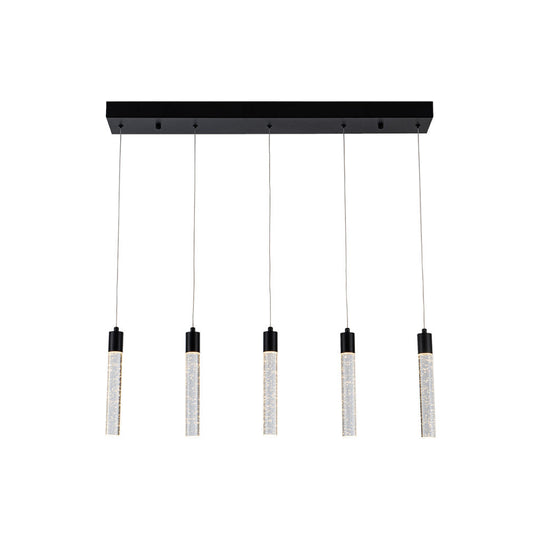 Lámpara colgante MANHATTAN 5 luces 26W, 3000°K/4000°K/6000°K, atenuable, 127V de Quor Lighting - Q90105-BK