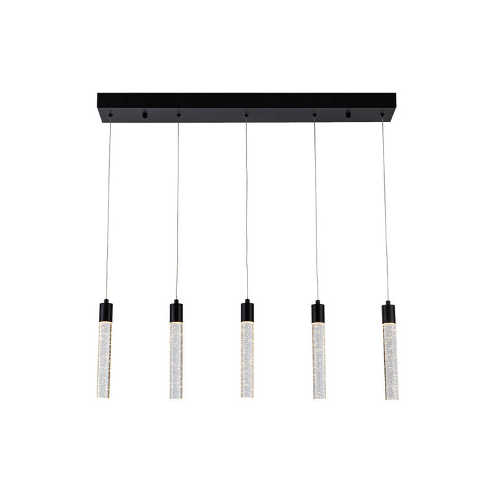 Lámpara colgante MANHATTAN 5 luces 26W, 3000°K/4000°K/6000°K, atenuable, 127V de Quor Lighting - Q90105-BK