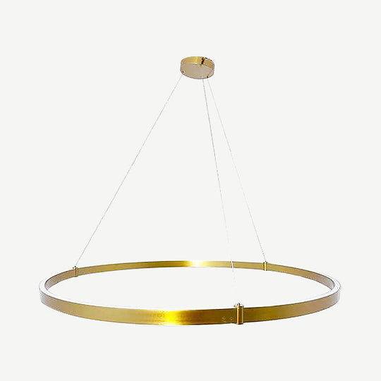 Lámpara colgante PICCOLO 140W, CCT seleccionable luz cálida 3000°K, neutro 4000°K, frío 6000°K, atenuable, 127V de Quor Lighting - Oro cepillado
