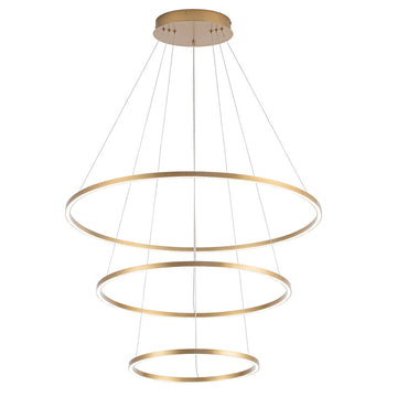Lámpara colgante NEO 95W, color de luz selectable cálida 3000°K / neutro 4000°K / frío 6000°K, atenuable, 127V de Quor Lighting - Q90468-BG