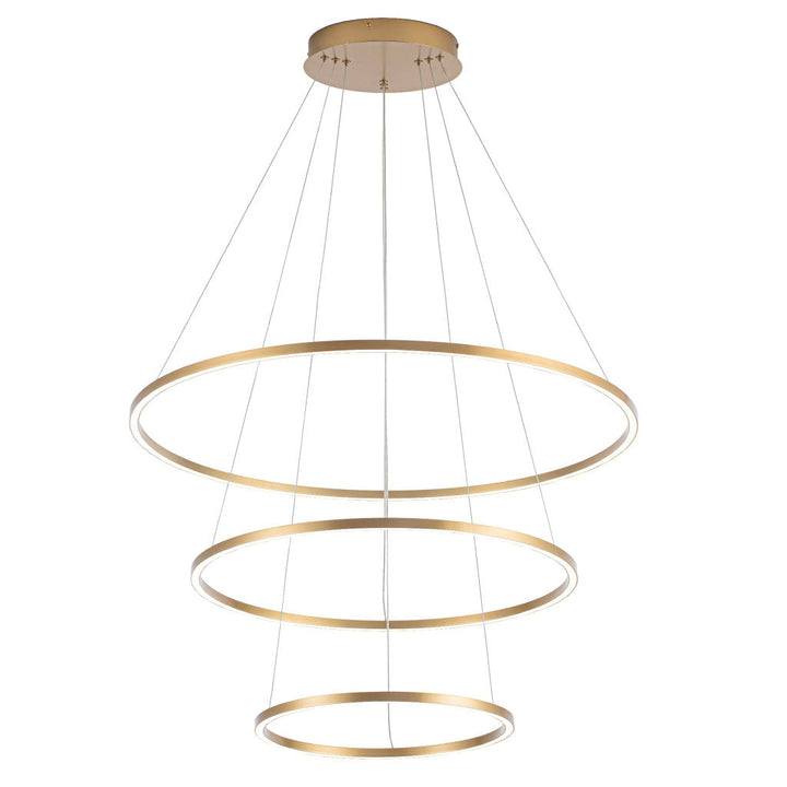 Lámpara colgante NEO 95W, color de luz selectable cálida 3000°K / neutro 4000°K / frío 6000°K, atenuable, 127V de Quor Lighting - Q90468-BG