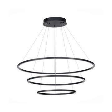 Lámpara colgante NEO 95W, color de luz selectable cálida 3000°K / neutro 4000°K / frío 6000°K, atenuable, 127V de Quor Lighting - Q90468-BK