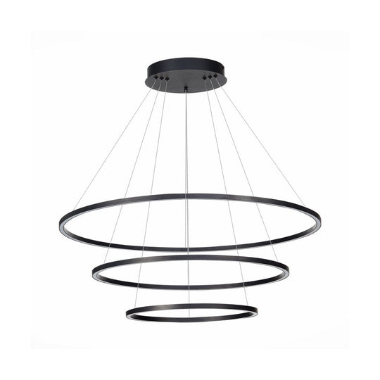 Lámpara colgante NEO 95W, color de luz selectable cálida 3000°K / neutro 4000°K / frío 6000°K, atenuable, 127V de Quor Lighting - Q90468-BK