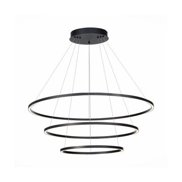Lámpara colgante NEO 95W, color de luz selectable cálida 3000°K / neutro 4000°K / frío 6000°K, atenuable, 127V de Quor Lighting - Q90468-BK
