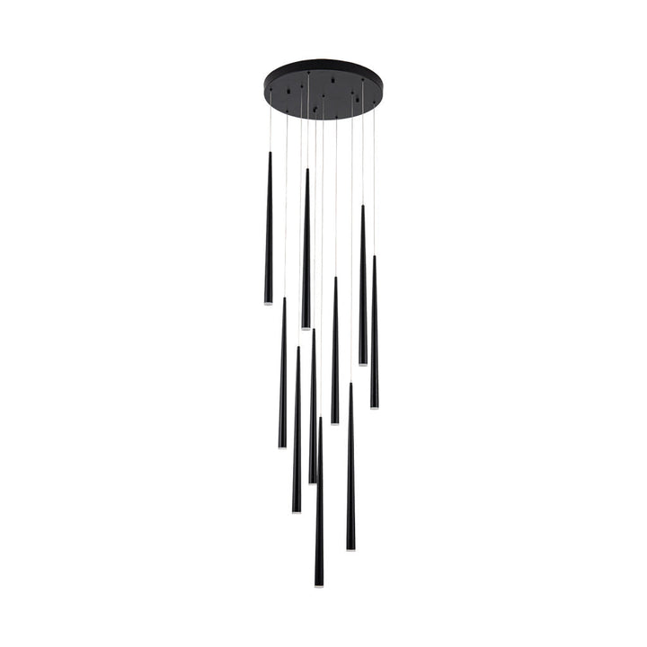 Lámpara colgante MODENA 51W, color de luz selectable cálida 3000°K / neutro 4000°K / frío 6000°K, atenuable, 127V de Quor Lighting - Q91610-BK