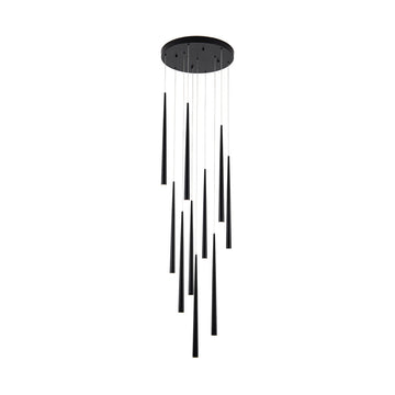 Lámpara colgante MODENA 51W, color de luz selectable cálida 3000°K / neutro 4000°K / frío 6000°K, atenuable, 127V de Quor Lighting - Q91610-BK