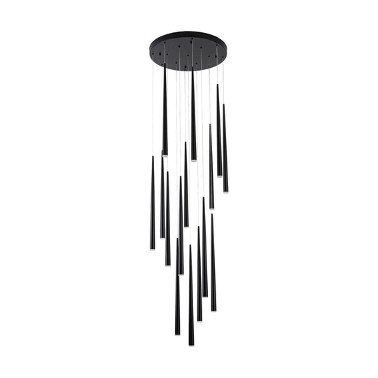 Lámpara colgante MODENA 62W, color de luz selectable cálida 3000°K / neutro 4000°K / frío 6000°K, atenuable, 127V de Quor Lighting - Q91615-BK