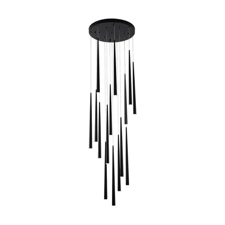 Lámpara colgante MODENA 62W, color de luz selectable cálida 3000°K / neutro 4000°K / frío 6000°K, atenuable, 127V de Quor Lighting - Q91615-BK