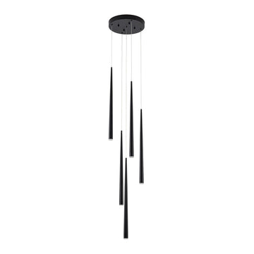Lámpara colgante MODENA 26W, color de luz selectable cálida 3000°K / neutro 4000°K / frío 6000°K, atenuable, 127V de Quor Lighting - Q91625-BK
