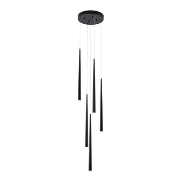 Lámpara colgante MODENA 26W, color de luz selectable cálida 3000°K / neutro 4000°K / frío 6000°K, atenuable, 127V de Quor Lighting - Q91625-BK