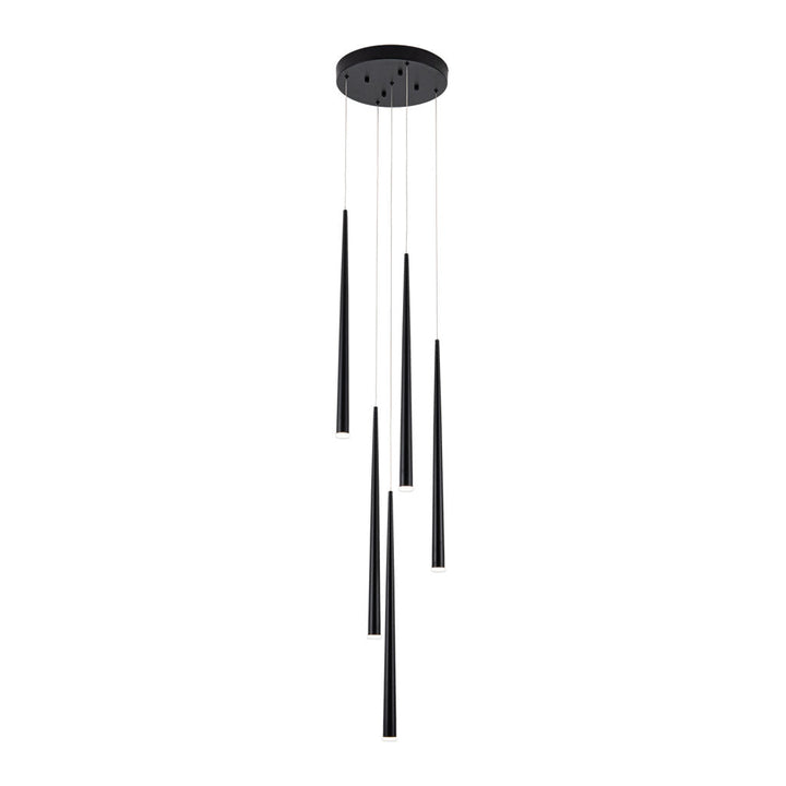 Lámpara colgante MODENA 26W, color de luz selectable cálida 3000°K / neutro 4000°K / frío 6000°K, atenuable, 127V de Quor Lighting - Q91625-BK