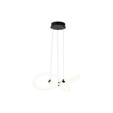 Lámpara colgante TUB 60W, color de luz selectable cálida 3000°K / neutro 4000°K / frío 6000°K, atenuable, 127V de Quor Lighting - Q92772-BK