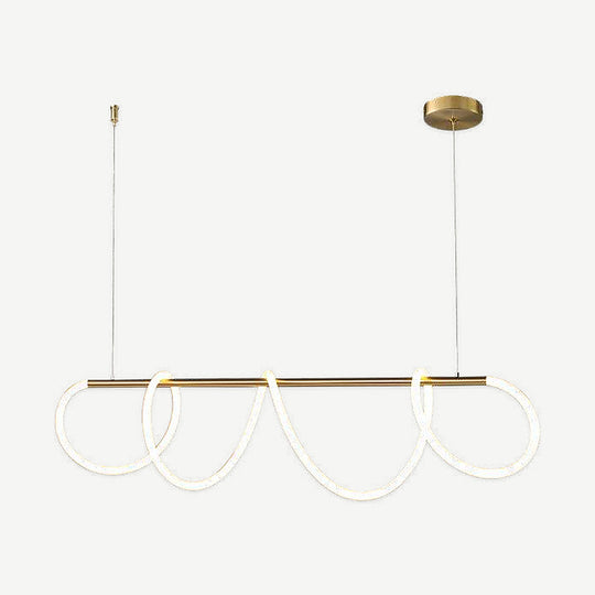 Lámpara colgante PAVLOVA 52W, luz cálida 3000°K, 127V de Quor Lighting - Oro