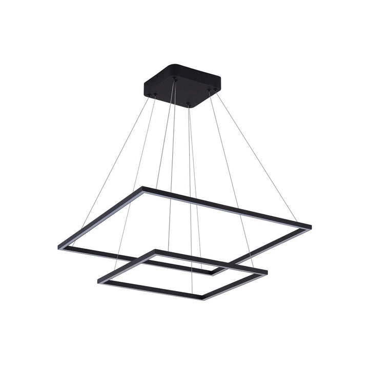 Lámpara colgante NEO 62W, color de luz selectable cálida 3000°K / neutro 4000°K / frío 6000°K, atenuable, 127V de Quor Lighting - Q94466-BK