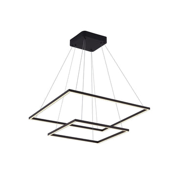 Lámpara colgante NEO 62W, color de luz selectable cálida 3000°K / neutro 4000°K / frío 6000°K, atenuable, 127V de Quor Lighting - Q94466-BK