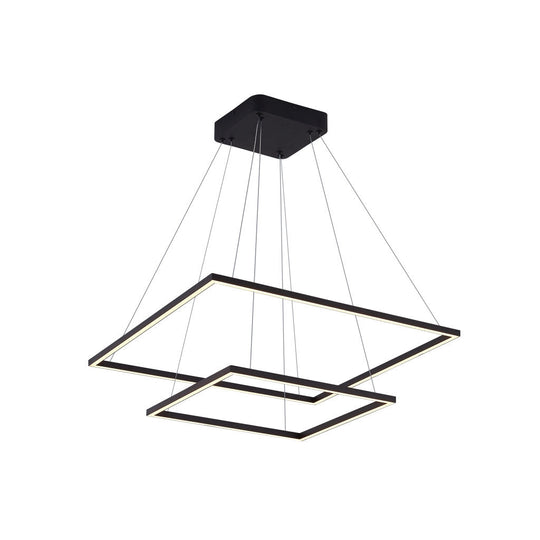 Lámpara colgante NEO 62W, color de luz selectable cálida 3000°K / neutro 4000°K / frío 6000°K, atenuable, 127V de Quor Lighting - Q94466-BK
