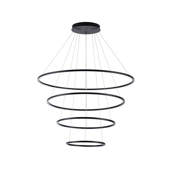 Lámpara colgante NEO 130W, color de luz selectable cálida 3000°K / neutro 4000°K / frío 6000°K, atenuable, 127V de Quor Lighting - Q94681-BK